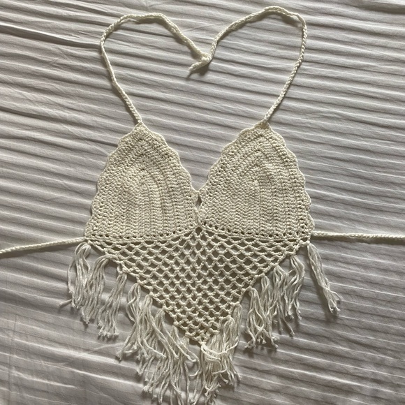 SOLD - Crochet Tie Top Boho - Picture 7 of 11